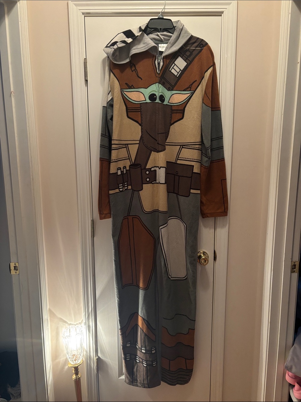 Star Wars Grogu Hooded Onesie - Brown, Gray, Green